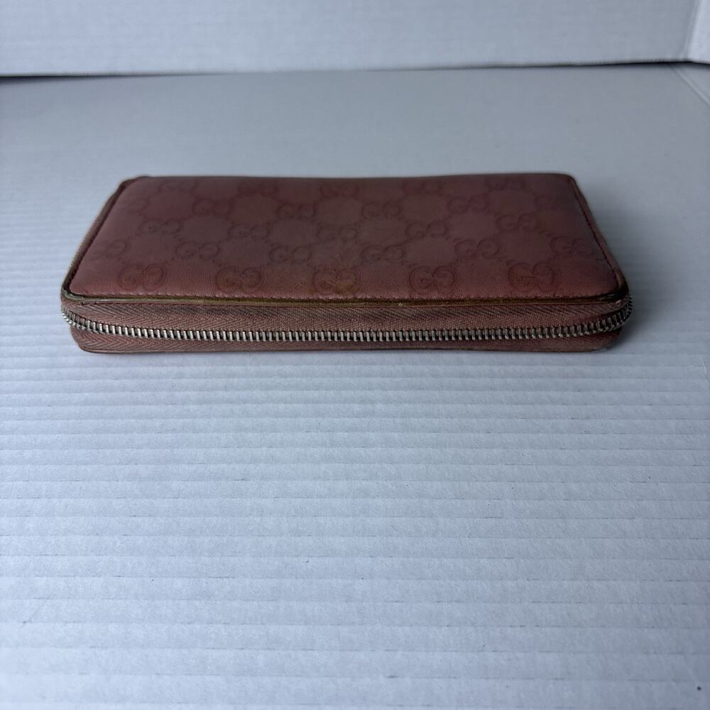 GUCCI Guccissima‎ Leather Zip Around Wallet Pink - Picture 7 of 14